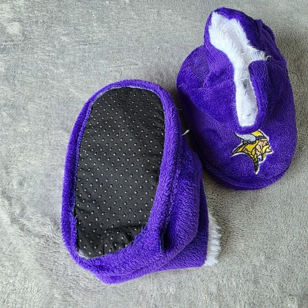 Minnesota VIKINGS NFL Baby/Toddler Booties Slippers Forever Collectibles Size XL